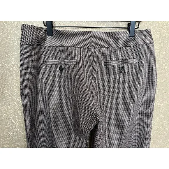 The Limited Cassidy Fit Brown Micro Houndstooth Stretch Dress Pants Sz 10 Short - Picture 4 of 7